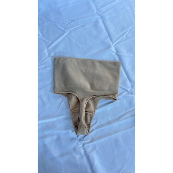 0377. NWOT SKIMS Mid Rise Sculpting Thong CLAY S/M Seamless Smoothing Briefs - Picture 5 of 6